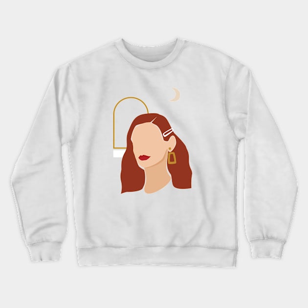 Modern Fashion Illustration Crewneck Sweatshirt by NJORDUR